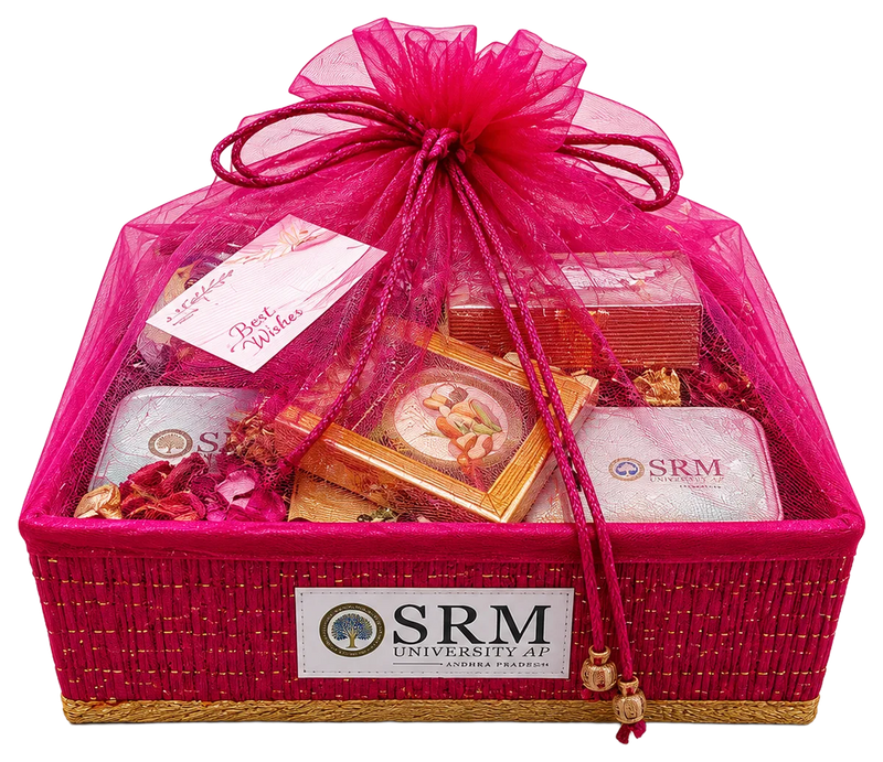 Hamper Baskets — Organza-wrapped